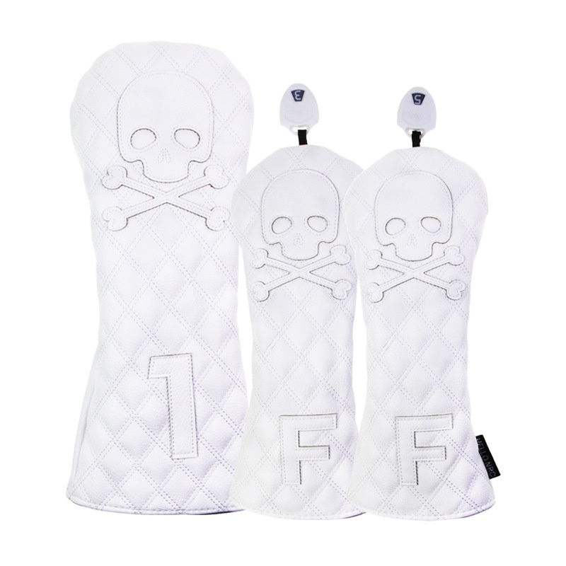 Premium PU Leather Golf Club Head Covers — Driver, Fairway & Hybrid