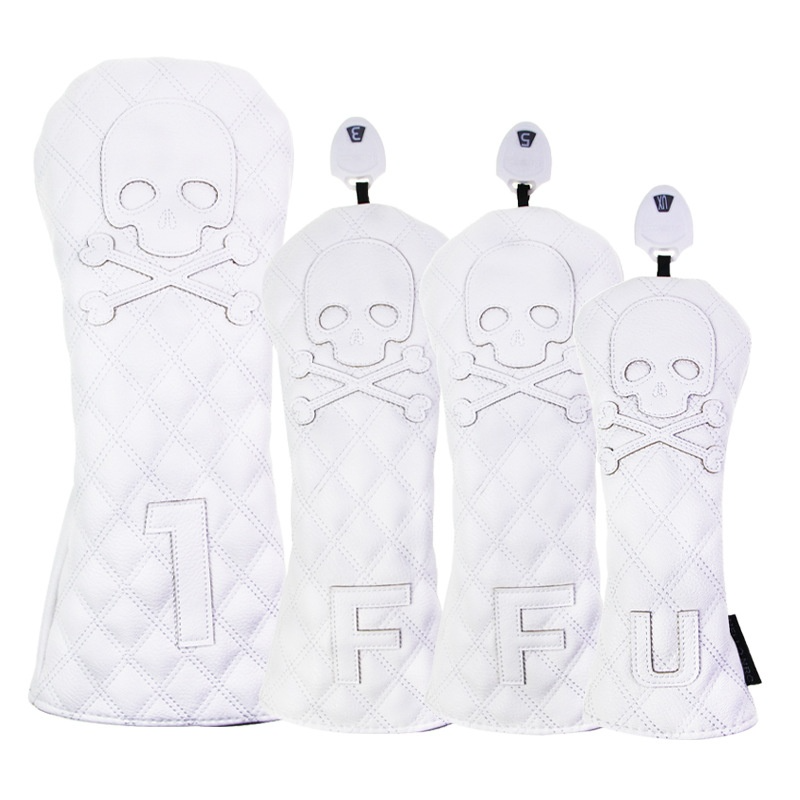Premium PU Leather Golf Club Head Covers — Driver, Fairway & Hybrid