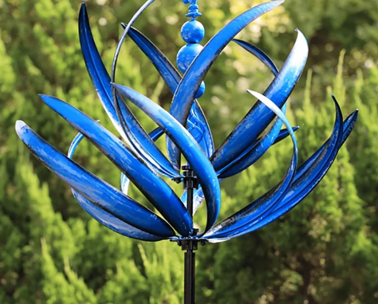 WhisperWind Metal Wind Spinner — Kinetic Garden & Yard Art
