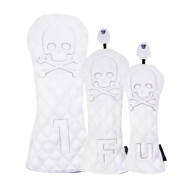 Premium PU Leather Golf Club Head Covers — Driver, Fairway & Hybrid