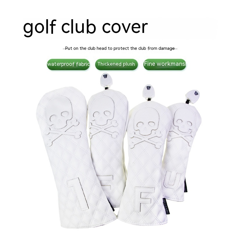 Premium PU Leather Golf Club Head Covers — Driver, Fairway & Hybrid