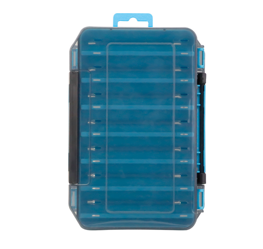 Double-Sided Fishing Tackle Box — 14-Compartment Waterproof Lure Organizer