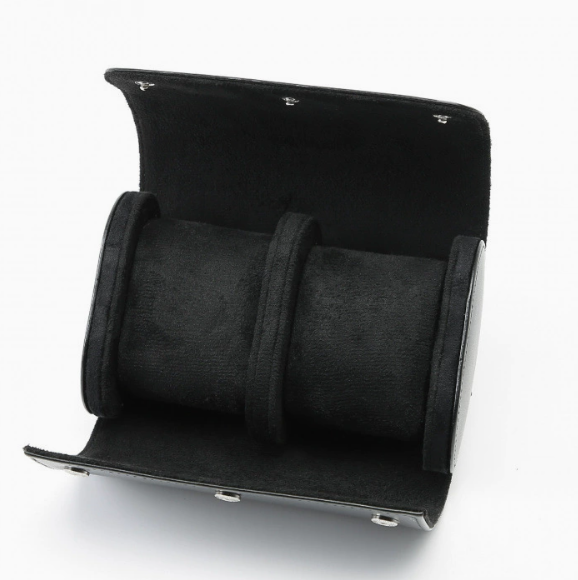 3-Slot Leather Travel Watch Case — Portable Watch Box for Men