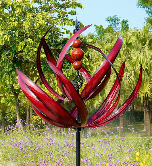 WhisperWind Metal Wind Spinner — Kinetic Garden & Yard Art