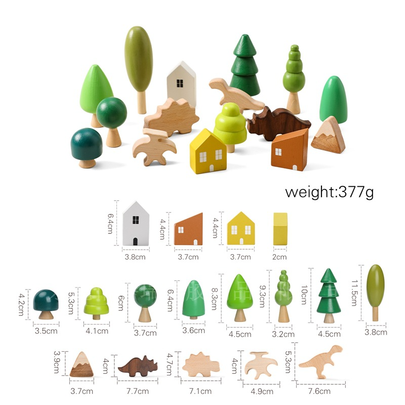 Montessori Wooden Animal Stacking Toy — Balance Blocks for Toddlers 1-3