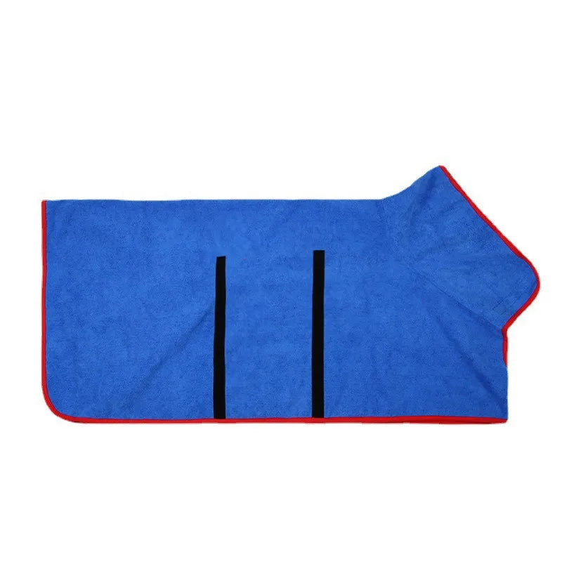 Quick-Dry Dog Bathrobe — Super-Absorbent Microfiber Drying Towel Robe